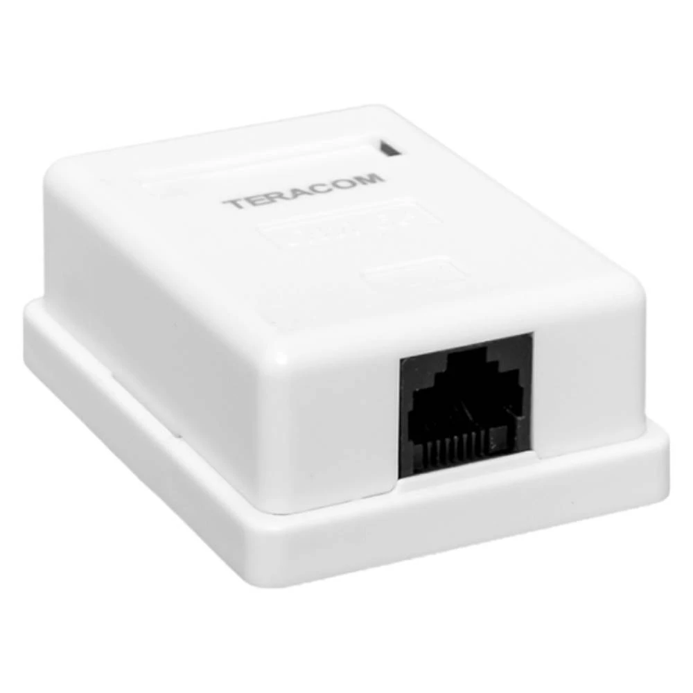 Розетка компьютерная EKF TERACOM TRC-WBOX 1RJ45 1 порт, не экранированная, цвет белый TRC-WBOX-1RJ45-5EUTP-WH Розетка компьютерная EKF TERACOM TRC-WBOX 1RJ45 1 порт, не экранированная, цвет белый TRC-WBOX-1RJ45-5EUTP-WH
