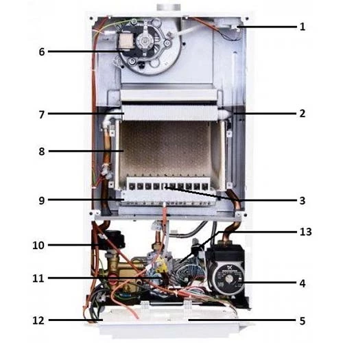 Котел газовый двухконтурный GB18CD-B настенный, черного цвета, мощность 18кВт, с функцией Wi-Fi