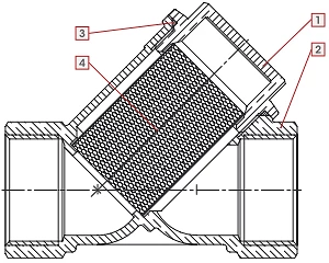 Материалы Фильтр сетчатый Itap 192 Ду8 Ру16 соед.: муфтовое