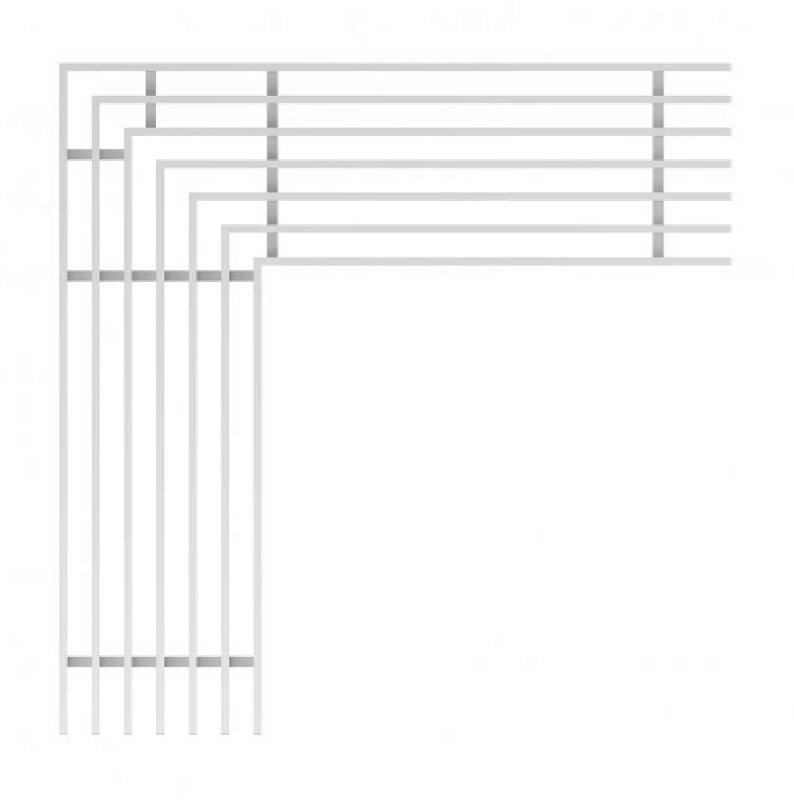 Решетка для дренажного желоба Alca Plast 75 мм угловая, 6отв х 45см2, нержавеющая сталь